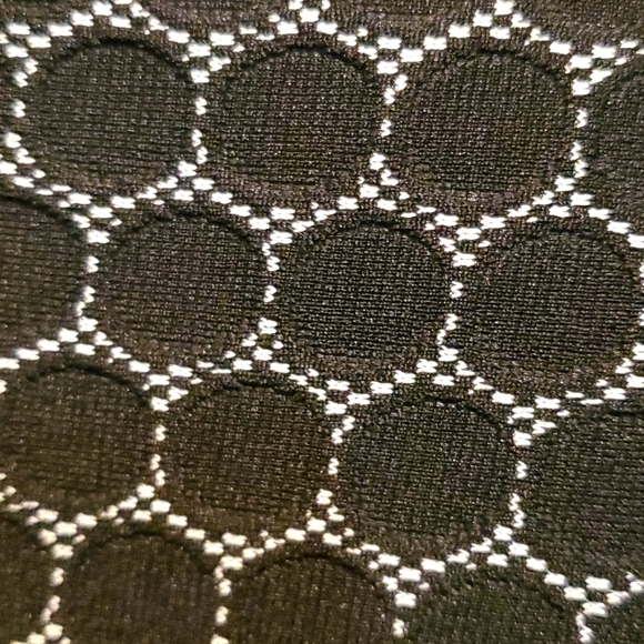 Elle Women’s Sleeveless Dress Size M Black And White With Purple Belt - Picture 7 of 10